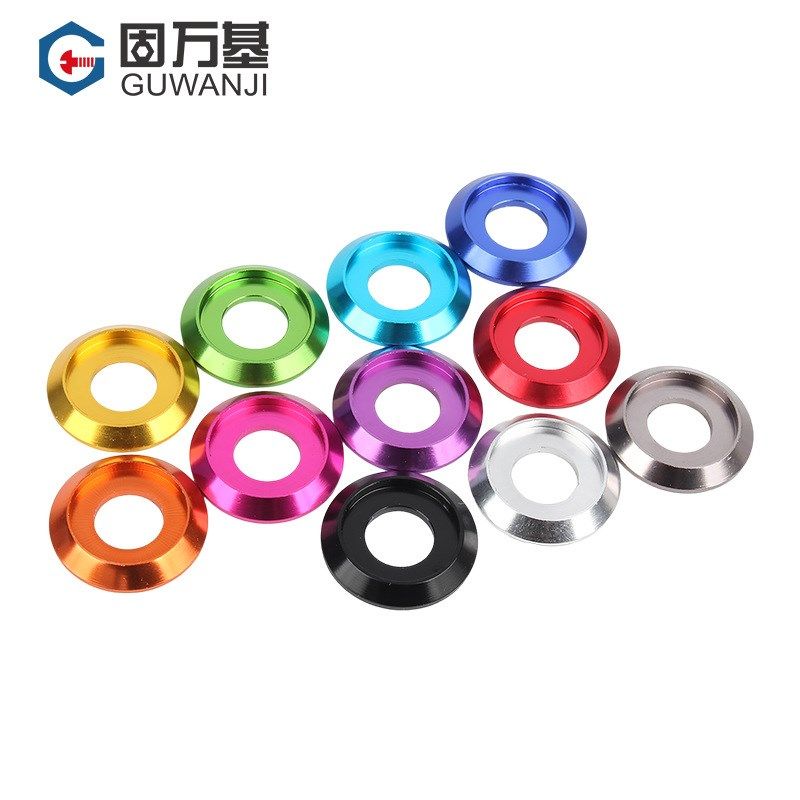 多彩色铝合金属垫片半圆头垫圈盘头凹槽盘头螺丝垫片M2M3M4M5M6M8,五金/工具,垫圈,淘宝优惠券,粉丝福利购,淘宝优惠卷