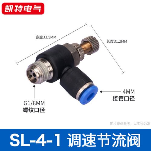 SL4-1SL6-2气动快速接头气管快插直通螺纹管道开关旋转节流阀空气