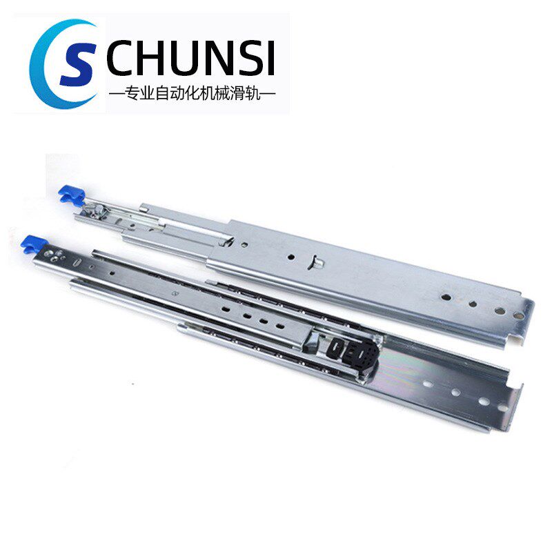 76宽三节带锁重型房车改装加厚钢珠工业承重自锁滑轨轨道导轨路轨