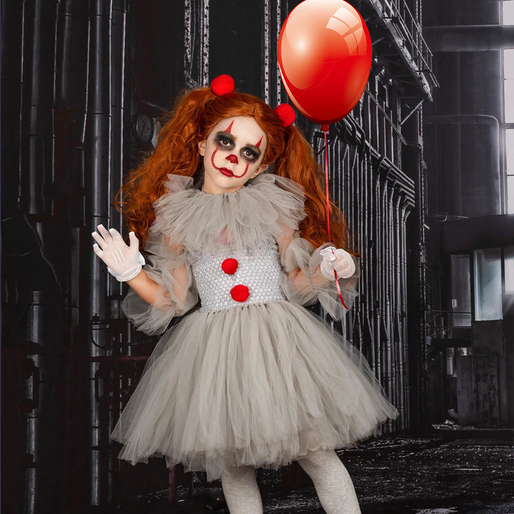 新款小丑回魂连衣裙 佩尼怀斯cosplay万圣节服装 小丑pennywise