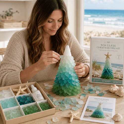 新款 Sea Glass Christmas Tree Kit海玻璃圣诞树系列