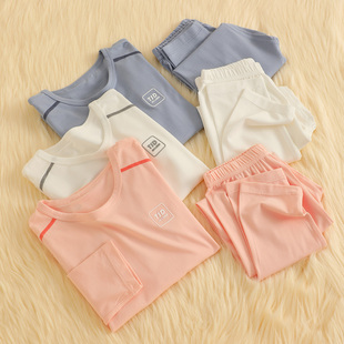 睡衣内衣 男童女童薄款 莫代尔棉儿童无骨秋衣秋裤 宝宝春秋线衣线裤