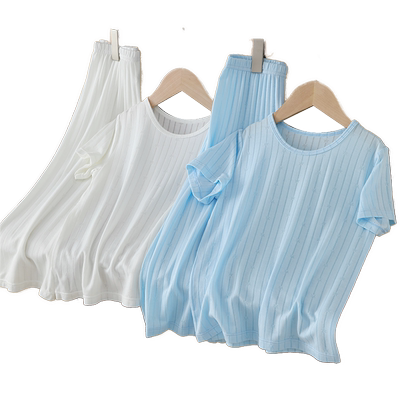 莫代尔夏季网眼透气家居服睡衣