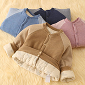 夹棉儿童棉袄内胆外套保暖加绒加厚男童棉服女童内搭棉衣校服神器