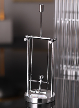 牛顿黑科技感摆件客厅装饰办x公桌混沌反重力物理平衡不倒翁小铁