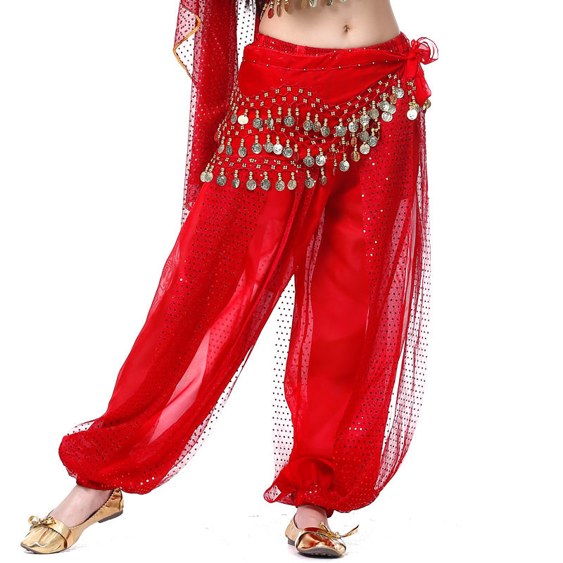 舞娘 亮点灯笼裤 肚皮舞表演演出舞蹈裤子 肚皮舞舞裤 有内衬