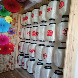 日本和风家纹祭勾玉日式灯笼户外餐厅料理居酒屋温泉装饰樱花灯笼