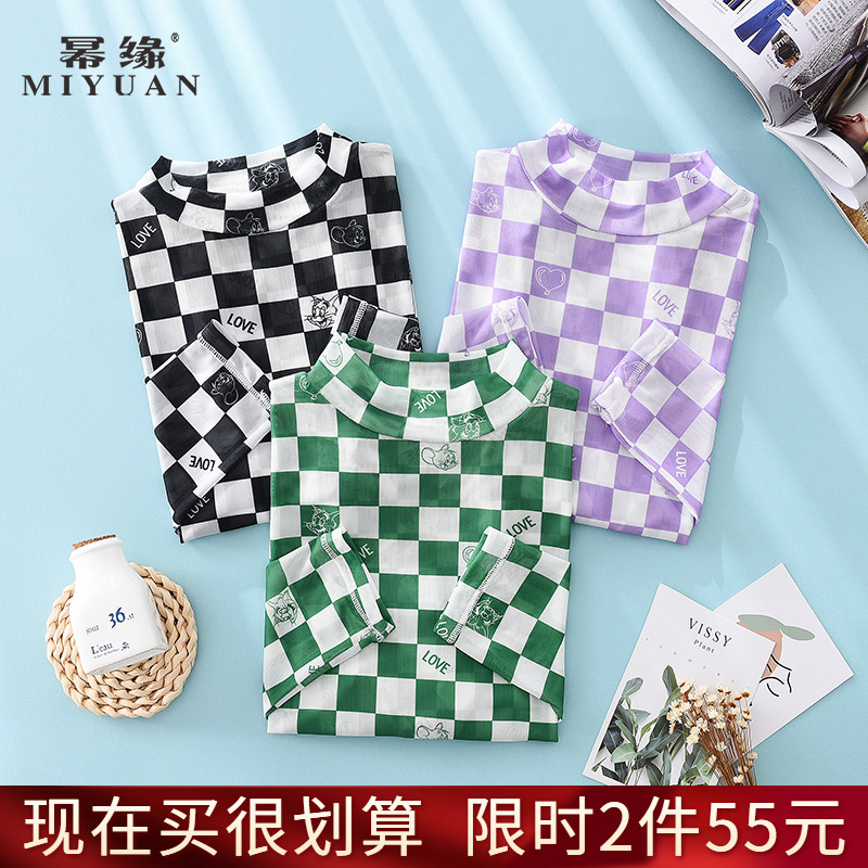 薄款印花防晒打底衫长袖