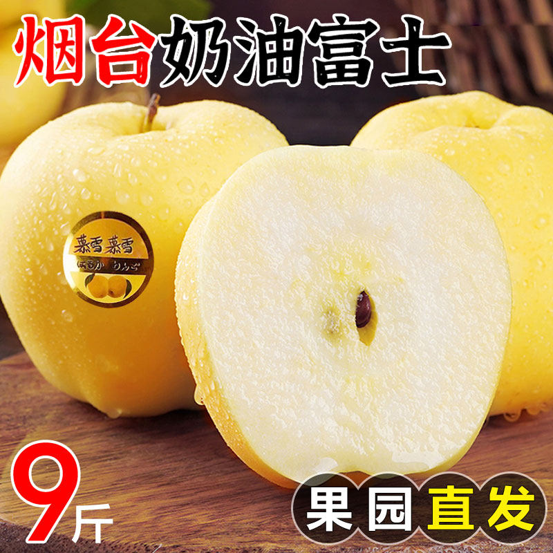 正宗山东黄金奶油富士苹果栖霞水果新鲜当季采摘水果整箱10包邮,水产肉类/新鲜蔬果/熟食,苹果,淘宝优惠券,粉丝福利购,淘宝优惠卷