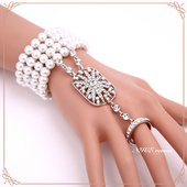 盖茨比珍珠手链带水钻戒指 1920s化妆舞会复古名媛派对宴会手饰品