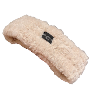 秋冬发带女新款日韩发饰毛绒保暖宽边月子头带发箍发卡护额头套