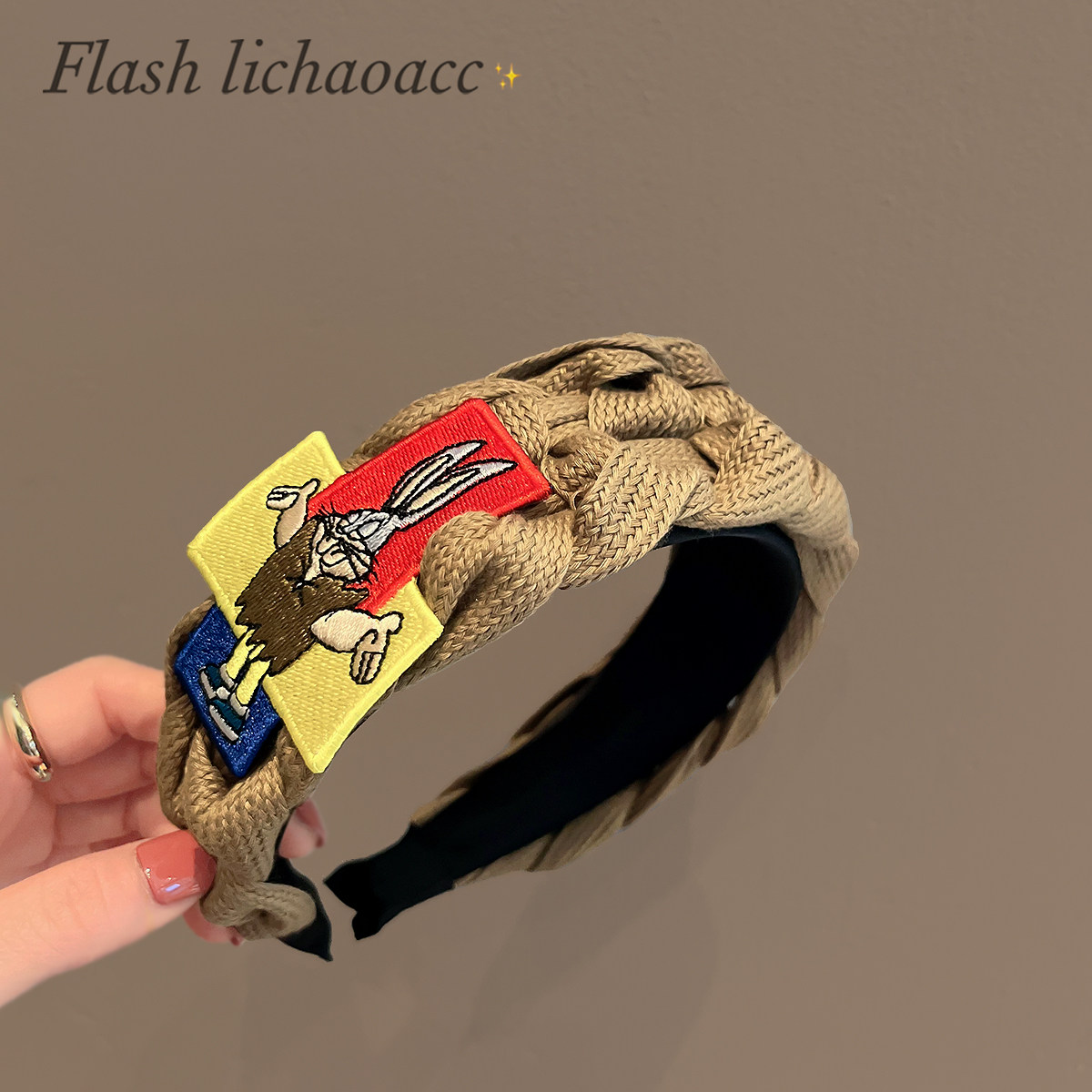 品质编织发箍小兔布标卡其发饰高颅顶头箍发卡秋冬新款头饰压发女,饰品/流行首饰/时尚饰品新,发饰,淘宝优惠券,粉丝福利购,淘宝优惠卷