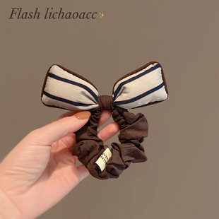 咖色系发圈秋冬新款不伤发小肠圈头饰韩版高级感发绳扎扎马尾头绳