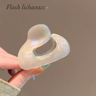 韩国France半扎发夹女蝴蝶结中小抓夹女醋酸2024新款 高级感鲨鱼夹