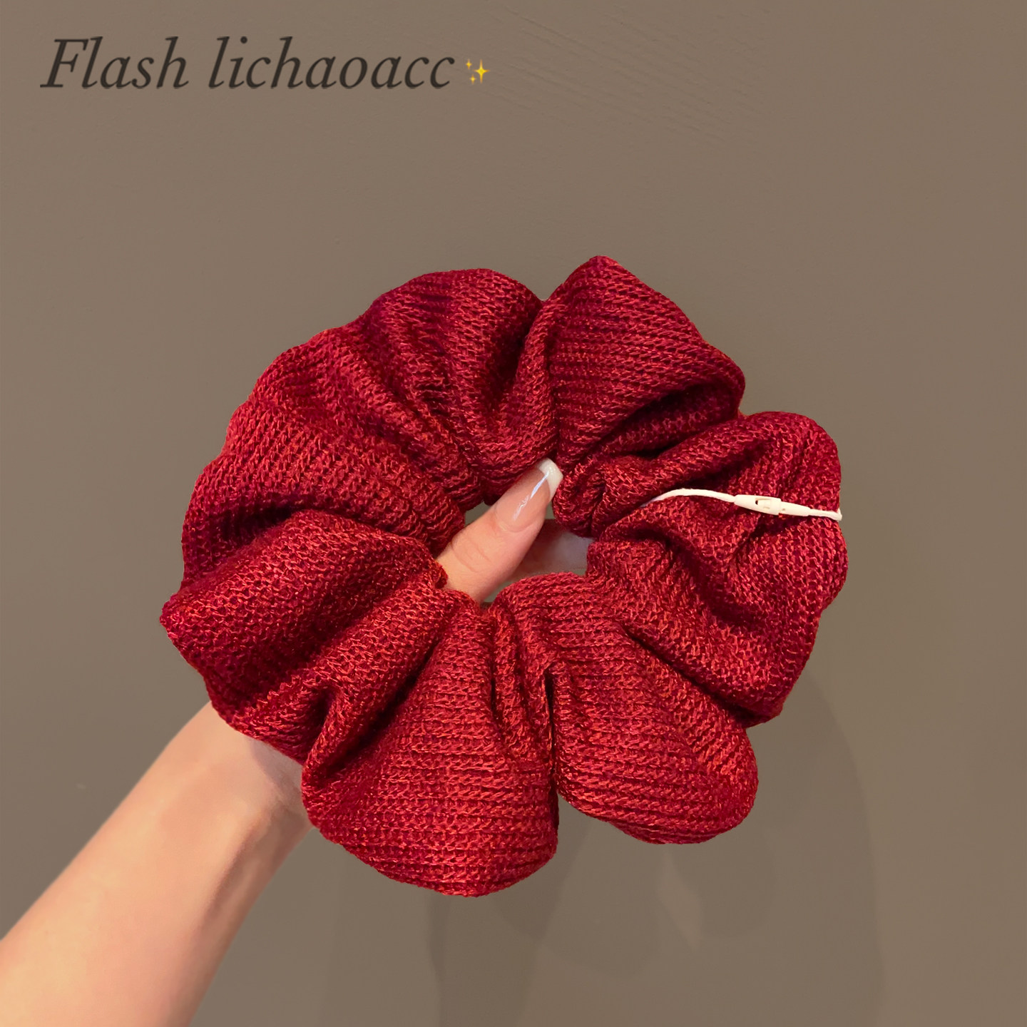 韩系百搭素版针织毛线发绳扎马尾大肠发圈秋冬新款气质头绳发饰女,饰品/流行首饰/时尚饰品新,发饰,淘宝优惠券,粉丝福利购,淘宝优惠卷