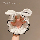 韩国洗漱面膜发带女洗脸网红发饰字母蝴蝶结宽边束发带小香风发箍