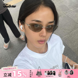 【618大促】Fakeme2026新款墨镜纯钛眼镜框太阳镜Y2K未来感RT