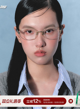 Fakeme老钱风椭圆框太阳眼镜