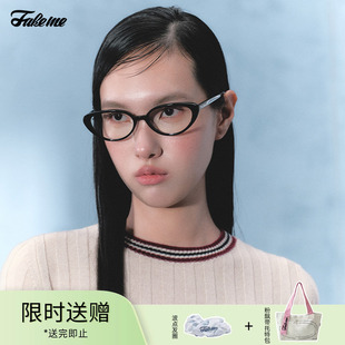 商家自播 ins风小野猫tenney Fakeme板材猫眼近视光学镜女美式