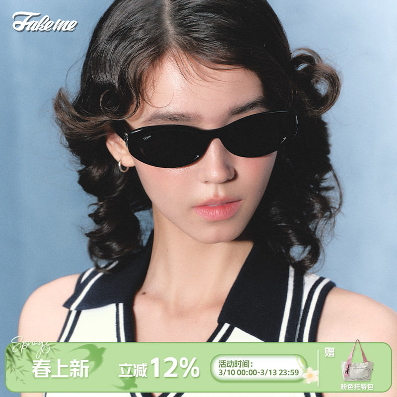 Fakeme 中国限定猫眼板材墨镜个性时尚复古太阳镜可露丽 Laga