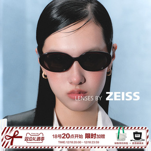 nnel 墨镜女板材椭圆框太阳镜蔡司镜片满天星小钻镜 Fakeme 时尚