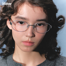 Fakeme 眼镜框女复古金属书呆子近视nocap光学镜架素颜镜蔡司镜片