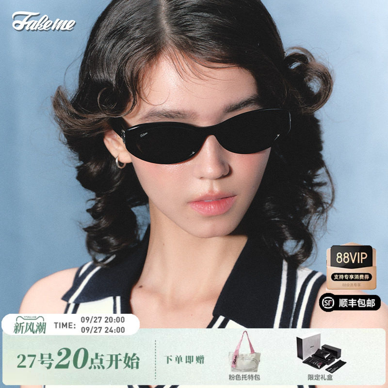 Fakeme猫眼板材太阳镜法式墨镜