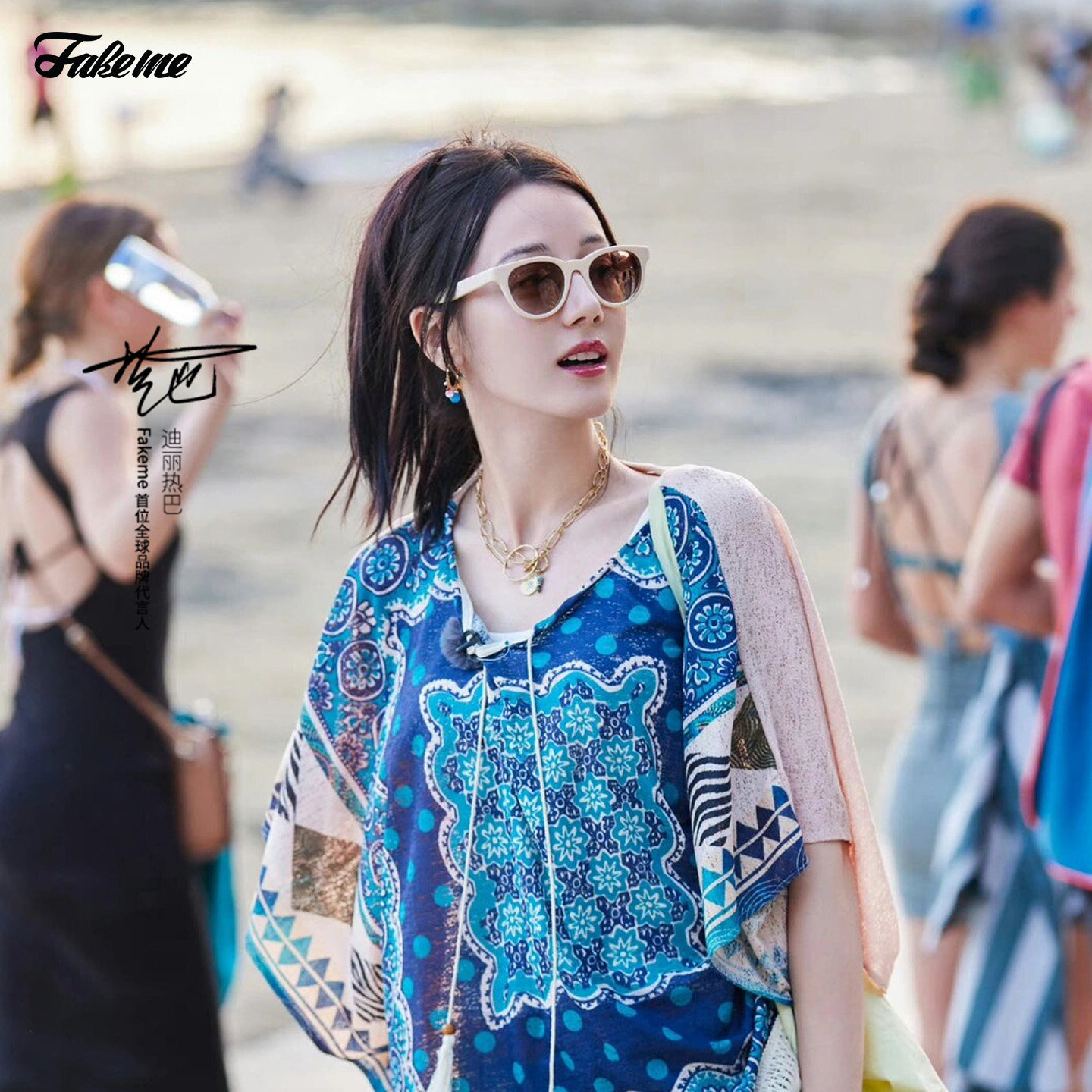 【迪丽热巴同款】Fakeme圆框墨镜复古防紫外线女太阳镜 Lowry2022