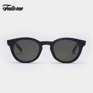 Fortunate 小众板材复古ins风圆框墨镜太阳镜女 Fakeme 海报同款