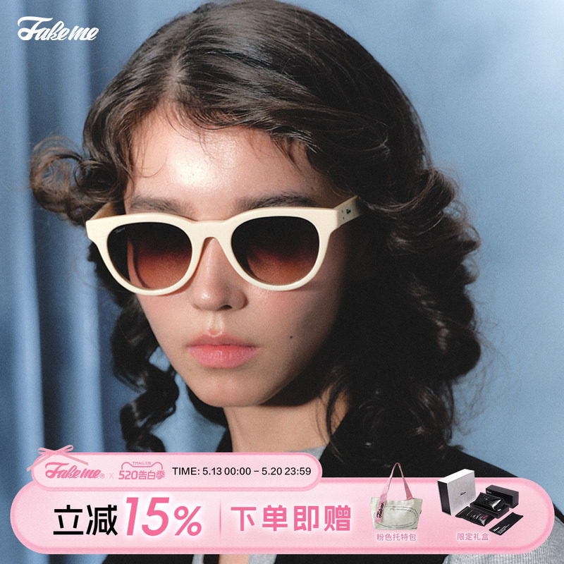 【】Fakeme 质感猫眼板材墨镜防紫外线女 Lowry2022