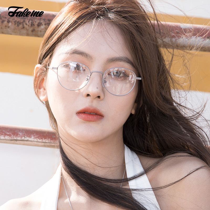 轻奢经典圆框近视光学眼镜架女