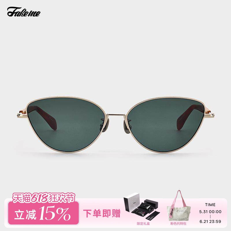 Fakeme 个性时尚&beta;钛猫眼墨镜女超轻时尚防紫外线太阳镜男 arran
