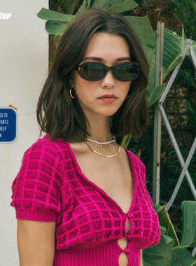 Fakeme孟子义同款椭圆框太阳镜