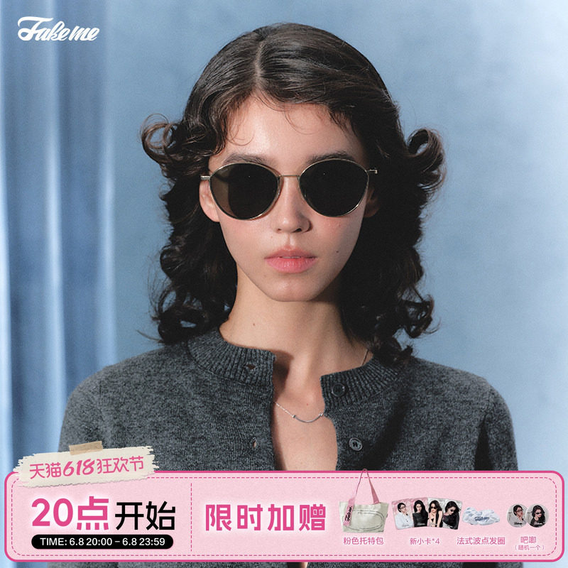 Fakeme 猫眼超轻墨镜时尚钛金属个性太阳眼镜女款女潮百搭 Josie