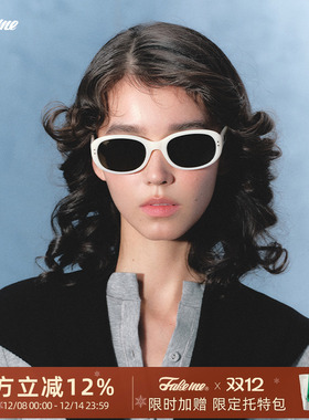 【商家自播】Fakeme 板材椭圆框墨镜女防晒出游美式加州风 gossip
