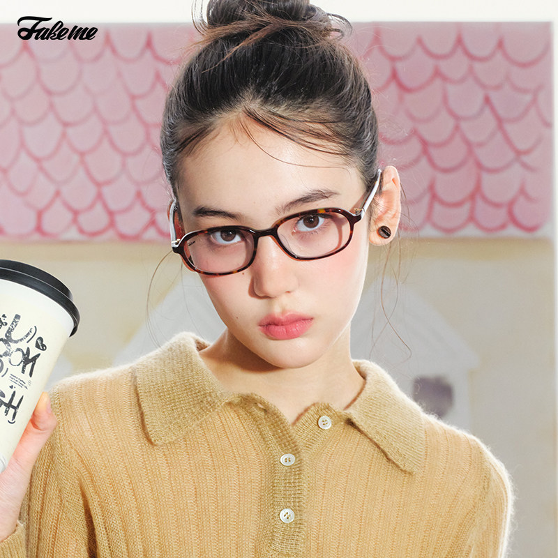 【胡可推荐】Fakeme26新品时尚椭圆框高智感光学眼镜 elvan/caro