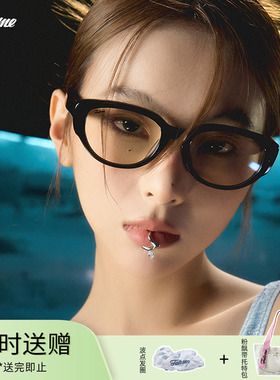 商家自播-Fakeme 板材猫眼圆框光学镜女美式ins纯欲 red zone