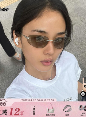 fakeme金属无框墨镜太阳镜