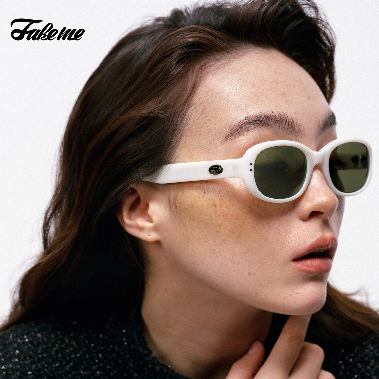 Fakeme【交个朋友】板材椭圆框复古风墨镜素颜镜 gossip/Quinoa