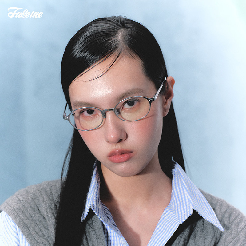 Fakeme超轻β钛椭圆框眼镜架