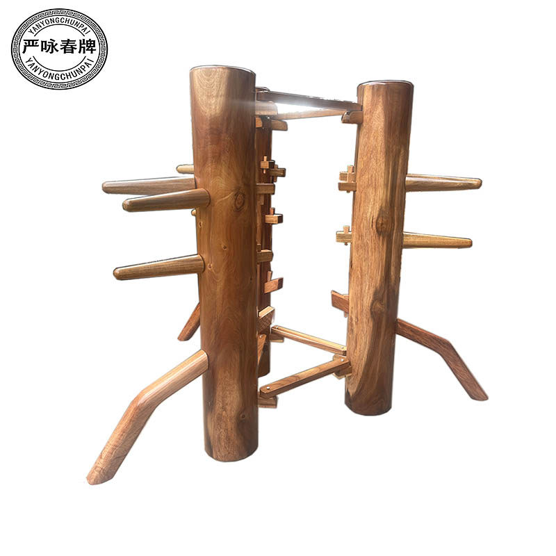 严咏春牌正三角型咏春桩叶问武术桩多人同练桩拳馆武校专用训练桩