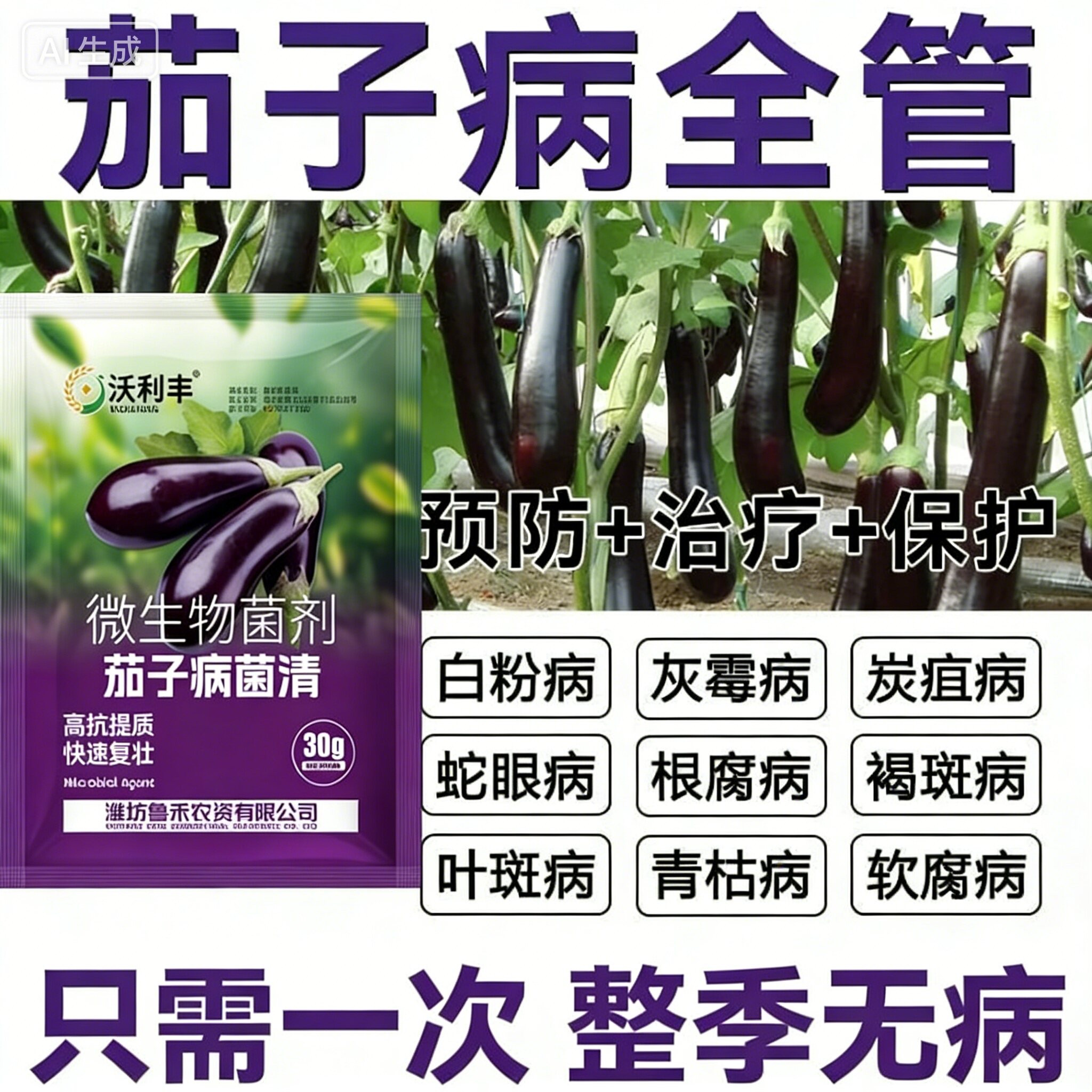 茄子病菌清茄子专用叶面肥