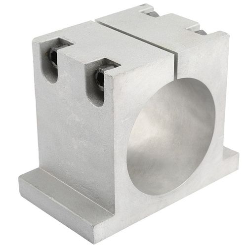 雕刻机电主轴夹具方形直径65/80mDm 电机抱座工业铸铝材质夹头配