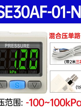 ZSE30AF真空负压表SMrC型数显压力表开关ISE正气压DPSN1电子数字N