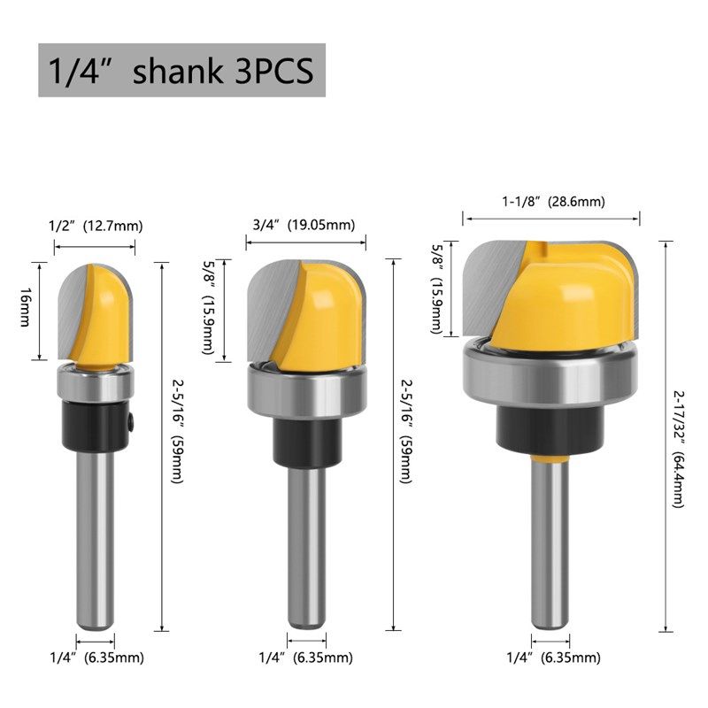 3件套仿型深圆底电木铣木工刀具圆底线型刀雕刻机锁孔刀木工铣刀,五金/工具,其他车刀,淘宝优惠券,粉丝福利购,淘宝优惠卷