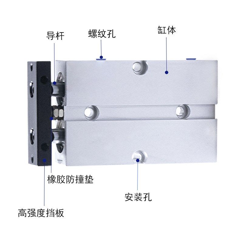 TN/TDA双轴双杆气缸TN/TDA25x15/30/50/75 16 20 25 32直销,标准件/零部件/工业耗材,气缸,淘宝优惠券,粉丝福利购,淘宝优惠卷