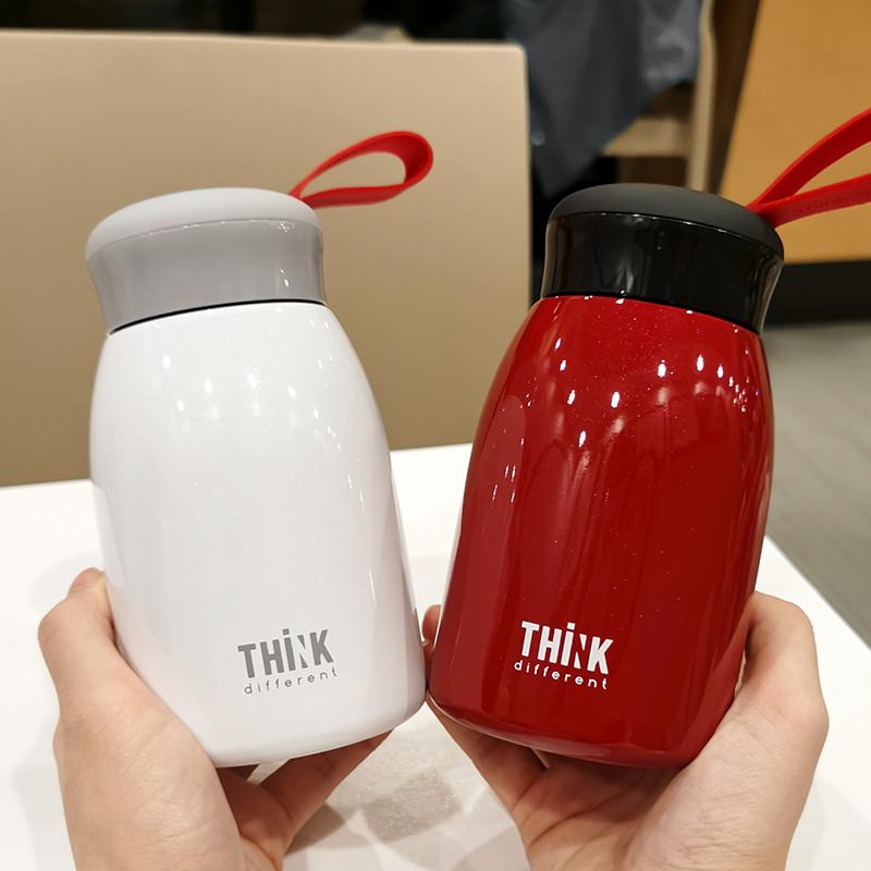 大肚保温杯小巧便携学生可爱矮胖水杯男ins防摔高中简约杯子定制