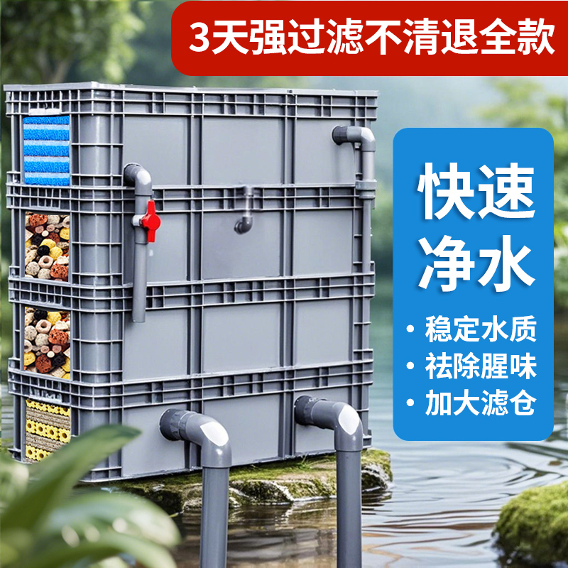 鱼池周转箱过滤箱大型锦鲤室外