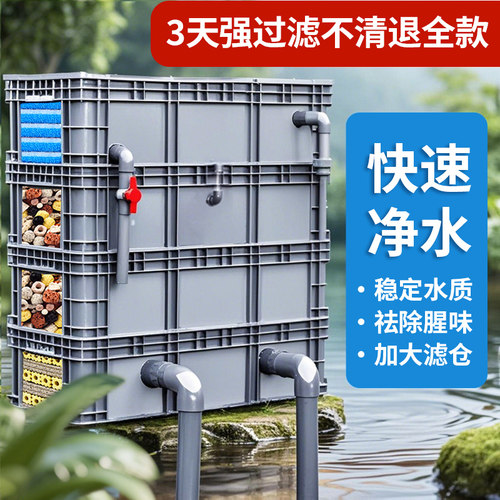 鱼池周转箱过滤箱大型锦鲤室外