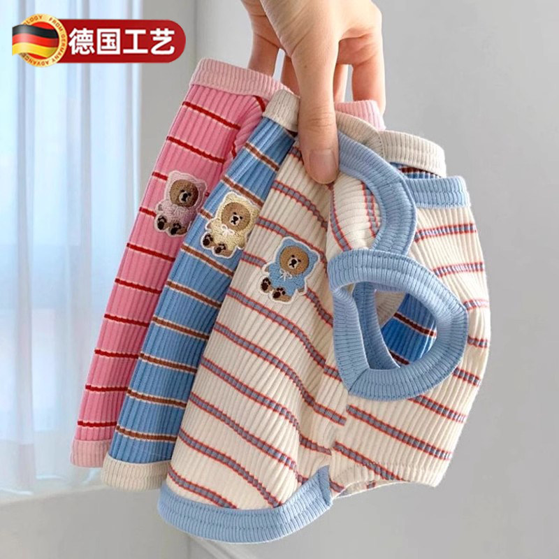 狗狗衣服春夏季薄款小型犬比熊泰迪雪纳瑞约克夏开春宠物背心猫咪